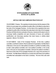 Article 29B Fair Campaign Practices Act