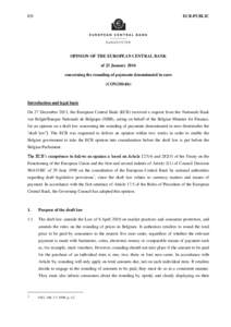 Opinion concerning the rounding of payments denominated in euro (CON[removed])