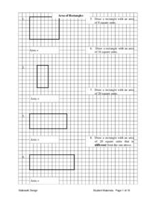 Area of Rectangles[removed]Draw a rectangle with an area of 8 square units.