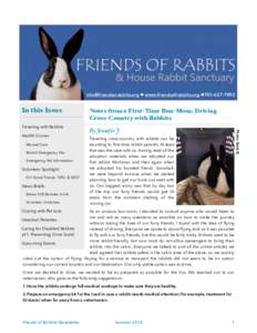  l www.friendsofrabbits.org lIn this Issue Health Corner: Wound Care