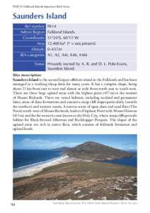 PART II: Falkland Islands Important Bird Areas  Saunders Island Ref number Admin Region Co-ordinates