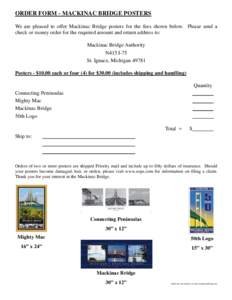 Mackinac Bridge Poster Order Form (Read-Only)