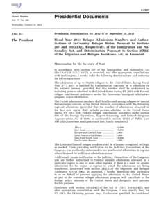 [removed]Presidential Documents Federal Register Vol. 77, No. 196