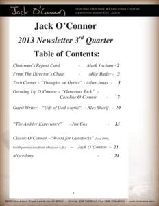 JackoConnor-Newsletter-3rdQuarter-2013.indd