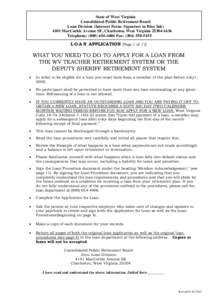 State of West Virginia Consolidated Public Retirement Board Loan Division (Internet Form- Signature in Blue Ink[removed]MacCorkle Avenue SE, Charleston, West Virginia[removed]Telephone: ([removed]Fax: ([removed]