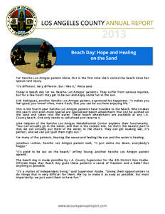 LOS ANGELES COUNTY ANNUAL REPORT[removed]Beach Day: Hope and Healing on the Sand