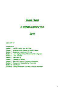 Wrea Green Neighbourhood Plan 2011
