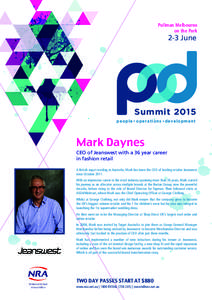 Pullman Melbourne on the Park 2-3 June  Summit 2015