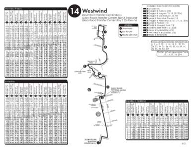 CONNECTING POINTS TO ROUTES Downtown Oregon & Arizona (15) Oregon & Hague (10, 15, 70, 204) Oregon & University(11,15,75) Mesa & Executive Center (15)