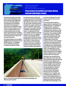 OHIO RIVER BASIN REPORT Submitted by John Fulton, Basin Director, PA-AWRA, Ohio River Basin Forecasting streamﬂow and stage during extreme hydrologic events