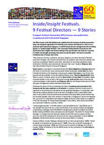 Press Release  Brussels/Singapore/Shanghai, 18 October[removed]Inside/Insight Festivals.