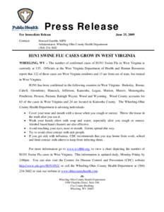 The Wheeling-Ohio County Board of Health will be holding a regular meeting on Tuesday, September 11, 2007, at 12:00 pm in the Conference Room of the Wheeling-Ohio County Health Department