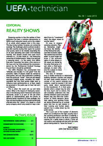 technician No. 54 | June 2013 Editorial  Preparing coaches to face the realities of their