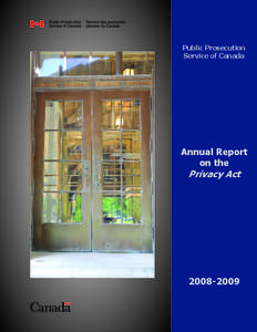 Annual Report on the Privacy Act[removed]