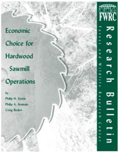 FWRC  Operations Philip H. Steele Philip A. Araman Craig Boden
