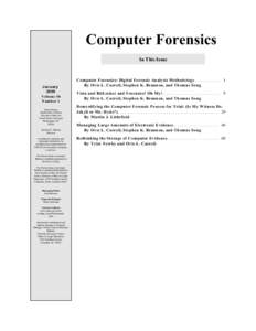 Computer Forensics In This Issue January 2008 Volume 56