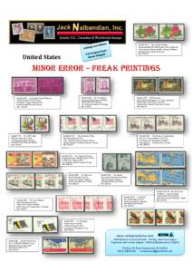 Americana series / Postage stamps of the United States / Fabrication / Perforation
