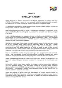 Microsoft Word - Updated Profile - Shelley Argent for Website - December 2009.doc