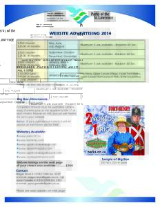 WEBSITE ADVERTISING 2014 $700 /month $[removed]months May, June, July, August