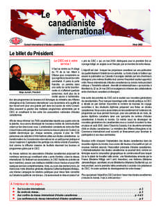 Le canadianiste international Conseil international d’études canadiennes  Hiver 2002
