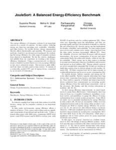 Computing / Computers and the environment / Computer performance / Universe / Information and communications technology / Electric power / Energy conservation / Performance per watt / Benchmark / External sorting / Energy density / Standard Performance Evaluation Corporation