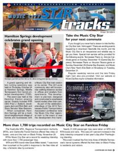 VOLUME 7, ISSUE 2 Winter[removed]Take the Music City Star for your next commute