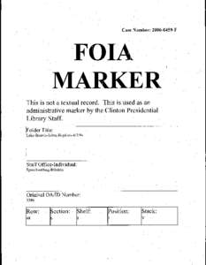 Case Number: [removed]F _, FOIA·  MARKER