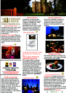 Menu / Rosette / Food and drink / Langley Castle / Langley