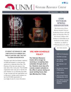 VRC Newsletter - MayUNM VETERAN SPRING GRADUATION