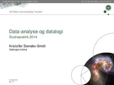 Data-analyse og datalogi - Studiepraktik 2014