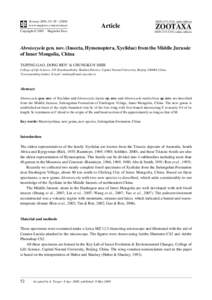 Haifanggou Formation / Raphidioptera / Paleontology / Jurahylobittacus / Formosibittacus / Daohugou Beds / Geology of China / Mecoptera