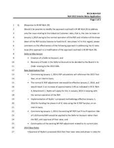 IR‐CA‐NLH‐010  NLH 2013 Interim Rates Application  Page 1 of 3  1   Q. 