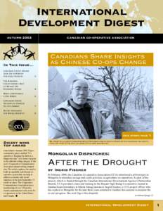 International Development Digest autumn 2002 canadian co-operative association