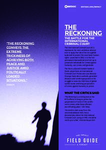 BRITDOC.ORG/IMPACT  THE RECKONING  “THE RECKONING