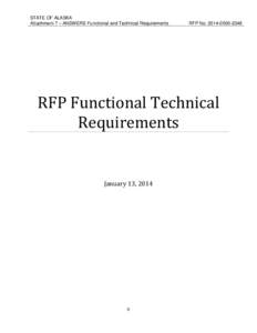 RFP Functional Technical Requirements