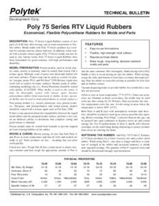 Polytek  ® TECHNICAL BULLETIN