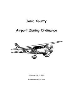 Ionia County Airport Zoning Ordinance Effective July 19, 2001 Revised February 5, 2004