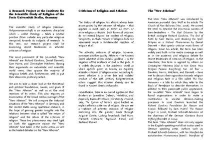 Antitheism / Atheism / Criticism of religion / Disengagement from religion / Richard Dawkins / The God Delusion / Christopher Hitchens / Daniel Dennett / Project Reason / Religion / Philosophy of religion / Secularism
