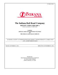 FT IINRD 9400 A  The T Ind diana Rail R Rooad Coompan