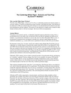 Educational Testing Service / Graduate Record Examinations / Stanley Kaplan / Test preparation / The Princeton Review / Test / John Katzman / Kaplan /  Inc. / Education / Evaluation / Standardized tests