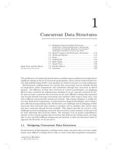 1 Concurrent Data Structures 1.1 Designing Concurrent Data Structures . . . . . . . . . . . . .