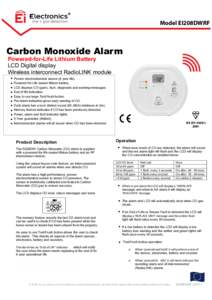 Alarms / Carbon monoxide detector / Safety equipment / Liquid crystal display / Battery / Live-preview digital cameras / Smoke detector / Safety / Detectors / Security