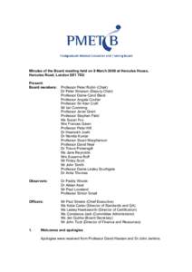 Draft minutes of the Board meeting held on 8 March 2006 at Hercules House, Hercules Road, London SE1 7DU