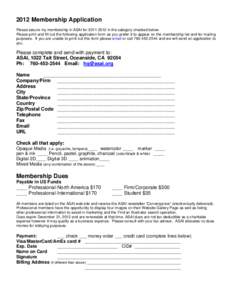 2005 Membership Application