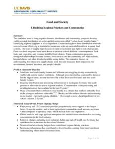 Environment / Agriculture / Agricultural economics / Sustainable food system / Farm to School / Urban agriculture / Food systems / Food security / Food desert / Food and drink / Food politics / Rural community development