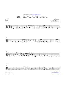 Sheet Music from www.mfiles.co.uk  Oh, Little Town of Bethlehem Traditional arr. Jim Paterson