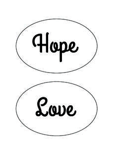 Hope and Love template for wood plaque