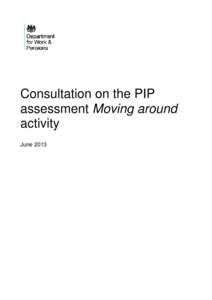 Consultation on the PIP assessment Moving around activity