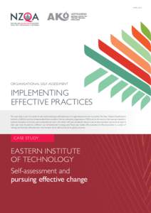 APRIL[removed]ORGANISATIONAL SELF‑ASSESSMENT IMPLEMENTING EFFECTIVE PRACTICES