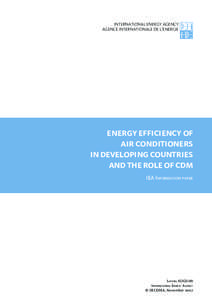 Energy Efficiency of Air Conditioners in Developing countries and the role of cdm